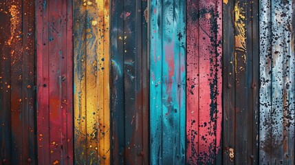 Weathered metal surface with multicolored paint polishes Textured background Vertical orientation