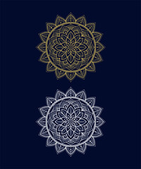 Mandala background in lineal style golden mandala background with a luxurious style