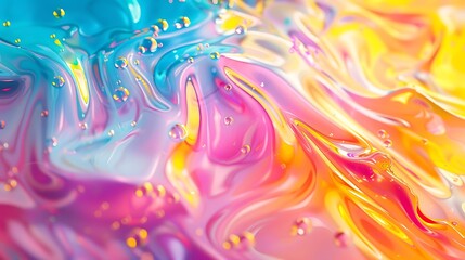 Graceful arcs of neon-colored liquids forming a striking background Gentle swirls of pastel-colored liquids on a soft, light background. 