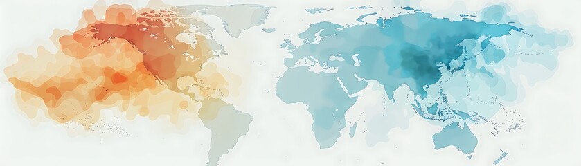 Watercolor World Map