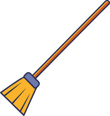 broom isolated illustration on white background