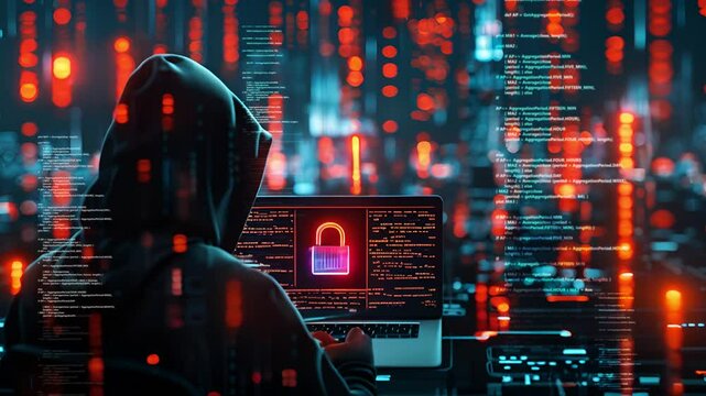 Cybersecurity computer programmer hacker coding security platform, internet scam malware, businessman crypto currency investment digital wallet payment technology virus attack identity privacy hacking