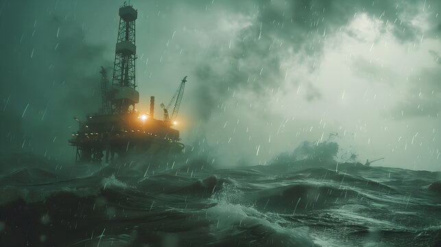 Fury of the Ocean: Rig's Storm gas sea