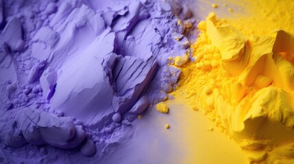 Naklejka premium Purple and Yellow Powder Collision