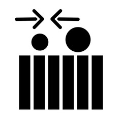 Collision Vector Glyph Icon Design