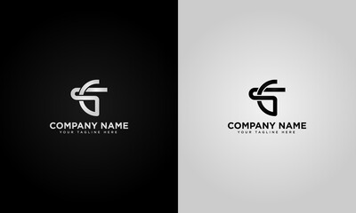 initial letter SG or GS monogram vintage logo vector design