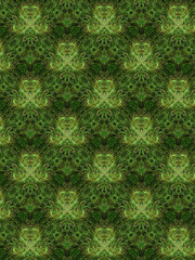 Forest light moss green Ivory color Mandala Flower ornament banner Textured background. Ornate illustration.