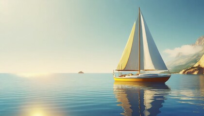 Fototapeta premium sailboat at sunset