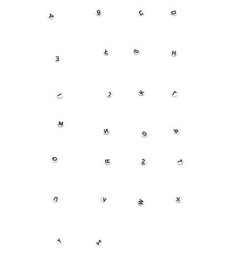 Bead alphabet letters
