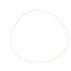 Gold Glittering Elip Of Paint Golden Glitter Texture. Abstract Circle Frame Transparent Background