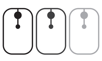 Simple computer mouse icon. Click button symbol. Scroll sign isolated illustration.