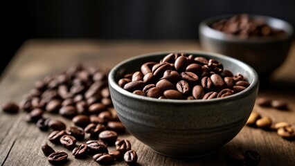 Fototapeta premium Coffee beans ready to brew a warm morning