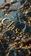 Elegant Cracked Marble with Gold Veins