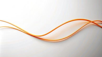 A minimalist white background features a stylized, modern, orange-colored, curved reach out line icon, symbolizing connection and support.