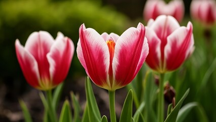  Blooming with beauty  A bouquet of vibrant tulips