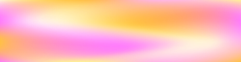 Blurred abstract background. Mesh gradient. Web banner size. Background for banner, brochure, booklet. Colorful, pink orange, yellow