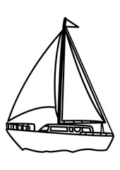 Sailing Vessel | Navigator| Motor Boat | Wind Currents | Yacht | Sailing Dinghies | Seafaring Dad | Traveller | Original Illustration | Vector and Clipart | Cutfile and Stencil