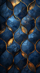 Cracked Blue Tile Pattern