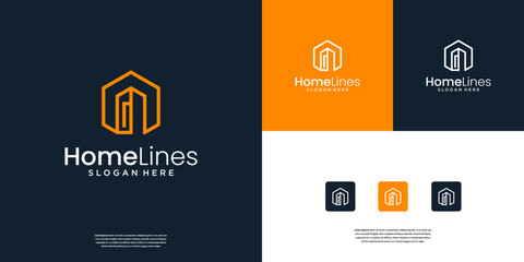 Obraz premium Abstract home logo design inspiration