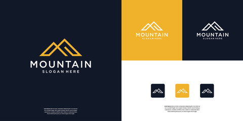 mountain logo icon design vector design template inspiration