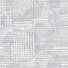 Artistic abstract geometric collage checks winter spring style seamless pattern design on linen gray textured for textile texture design