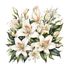 Fototapeta premium Watercolor Floral Flower Design, Watercolor Flower Arrangements Floral, Watercolor Flower Design, Flower Sublimation Floral Clipart, Clipart, Wedding Decoration