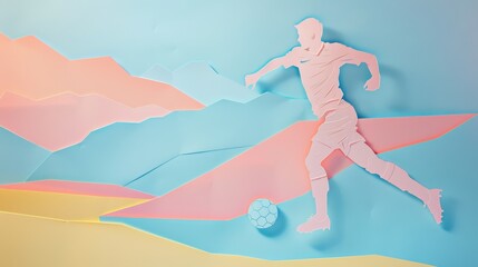 Fototapeta premium Paper cut olympic sports