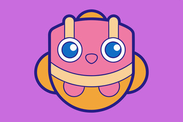 Cartoon School Bag Vector Art Illustration