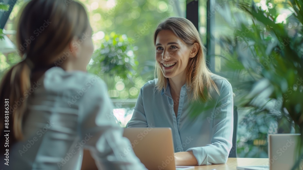 Canvas Prints The office meeting with laptops