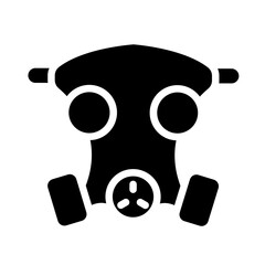 Gas Mask Vector Glyph Icon Design
