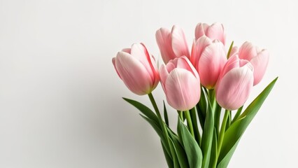 Naklejka premium Blooming with joy A bouquet of pink tulips