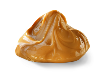 Peanut butter on a white background