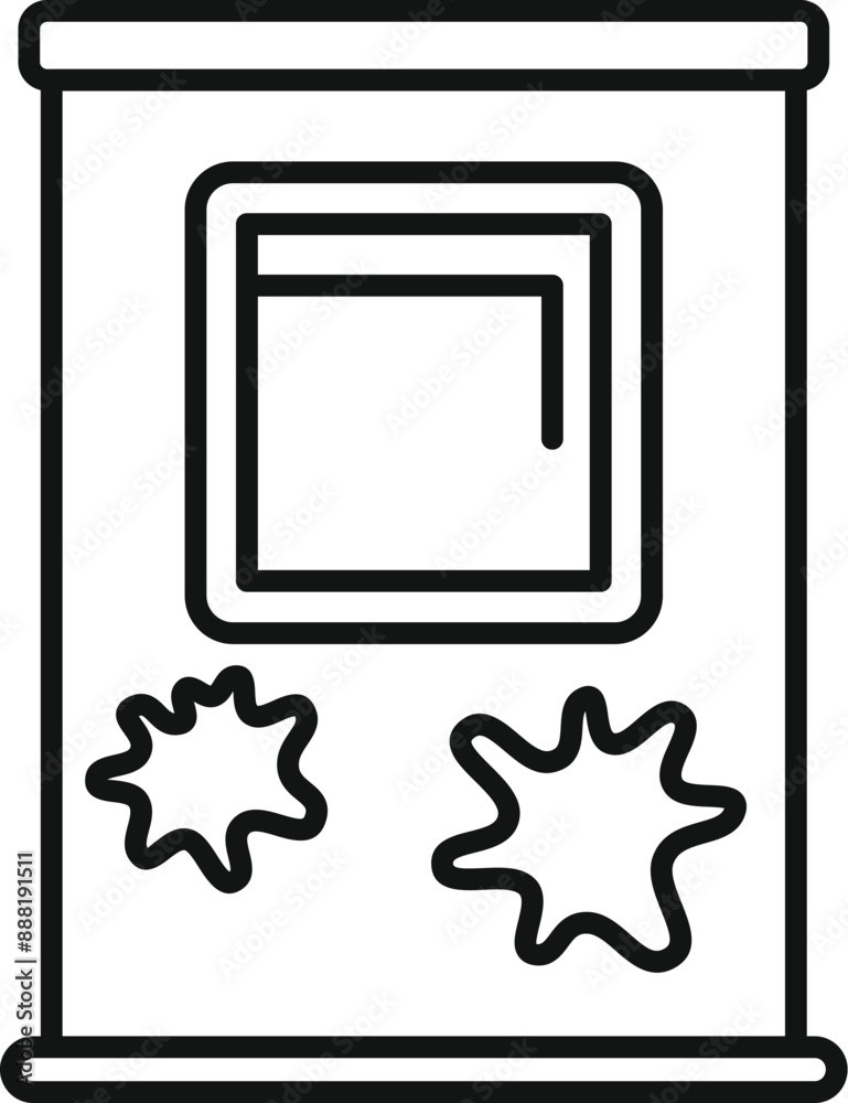 Poster old electronic device with screen and buttons for playing while traveling