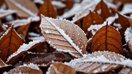  Whispers of winter on autumns canvas