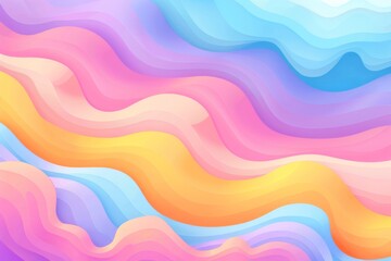 Colorful abstract art with flowing waves in pastel hues, creating a dreamy and whimsical feel.