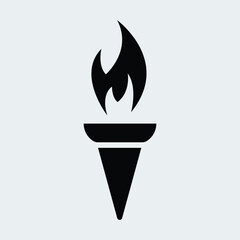 Torch icon. Easy editable vector design.