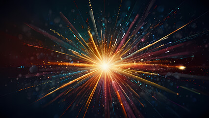 Fototapeta premium Abstract background that illustrates of an Firework explosion theme