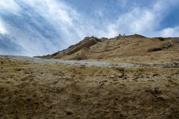 Small hill at puerto piramides beach, chubut, argentina