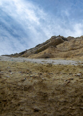 Small hill at puerto piramides beach, chubut, argentina