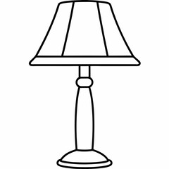 Obraz premium Lamp icon silhouette vector line art illustration