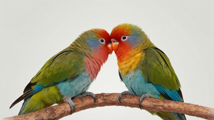 Obraz premium The love of two lovebirds