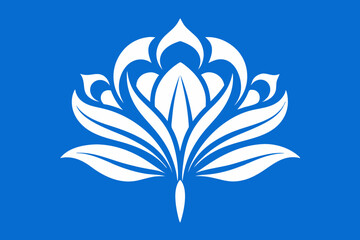 abstract blue flower