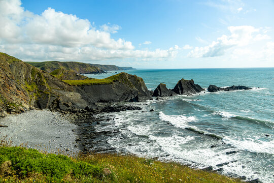Eine Sch&ouml;ne Wanderung zum Hartland Point mit seinen wundersch&ouml;nen Leuchturm und eine traumhaften Meerkulisse - Devon - Vereinigtes K&ouml;nigreich