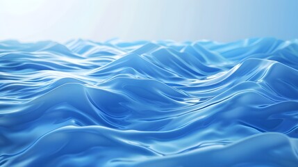 Blue background with waves of different shades, in vector style. The design is made from light blue lines and shapes on the wall or surface. 