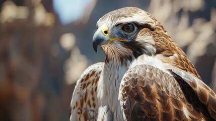 Naklejka premium Close-up of a bird of prey. 