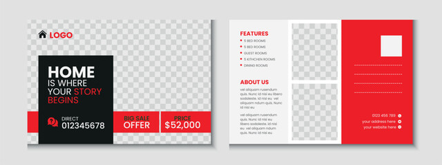 Real Estate Postcard Banner Template Design