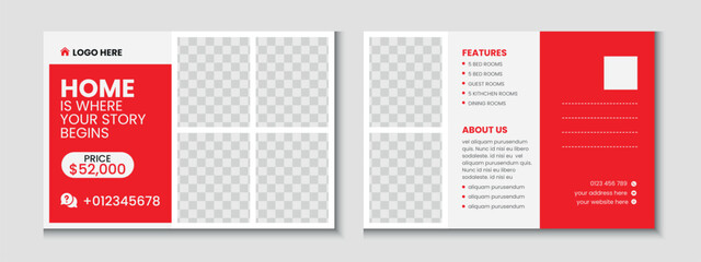 Real Estate Postcard Banner Template Design