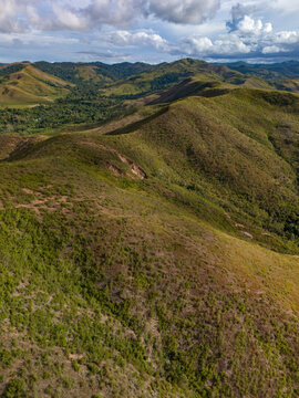 Green Grass Hill in Buru Island, Maluku, Indonesia