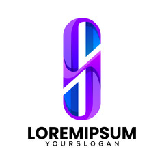 initials letter S logo design