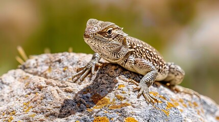 Close-up of a lizard on a rock